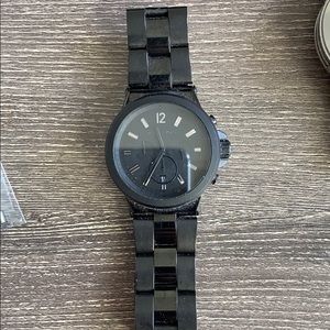 Black Michael Kors stainless steel watch 44m